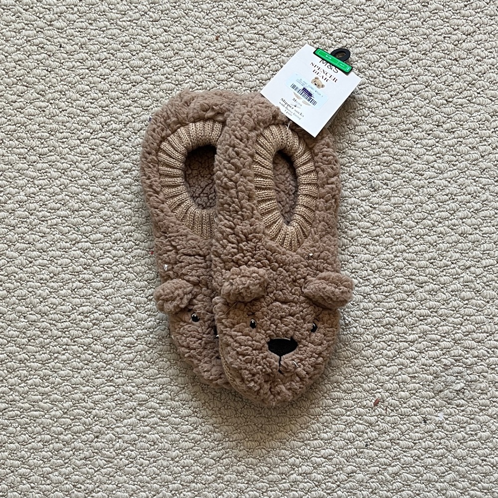 H&M Brown Bear Slippers